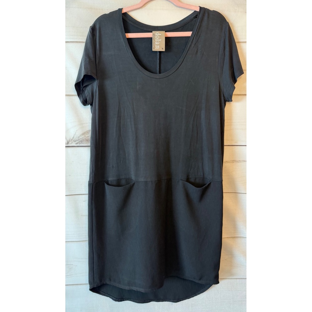 Dolan Left Coast Collection Black Short Sleeve Pocket T-Shirt Dress Medium